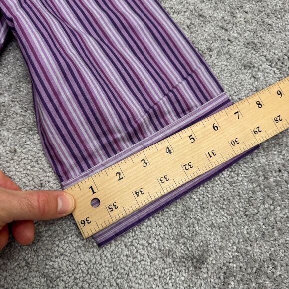 Blair Button Down Shirt Blouse Women Large Purple Striped 3/4 Sleeve Casual NWOT - Picture 11 of 12